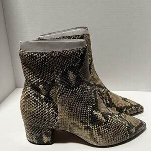 Dolce Vita Women’s Boots 9.5 Snakeskin Block Heel Zip Closure
